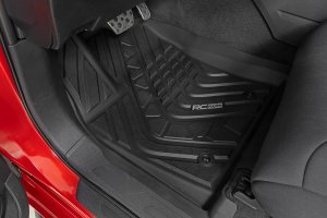 Toyota Tundra Floor Mats - Front + Rear - Rough Country - Flex-Fit - '22-'25